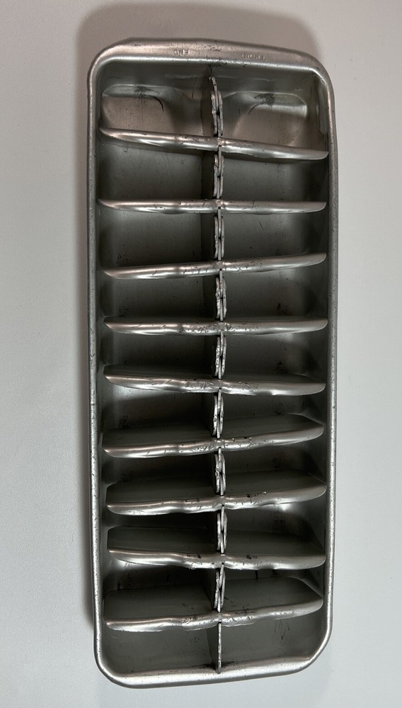 Vintage AluminumIce Cube Tray  With Removable 20 CUBE INSERT - 1970's