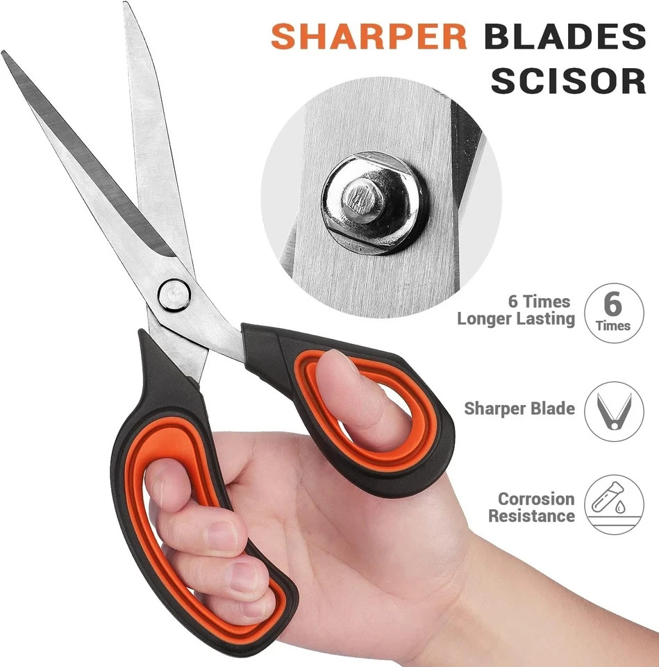 Premium Tailor Scissors Heavy Duty Multi-Purpose Titanium Red