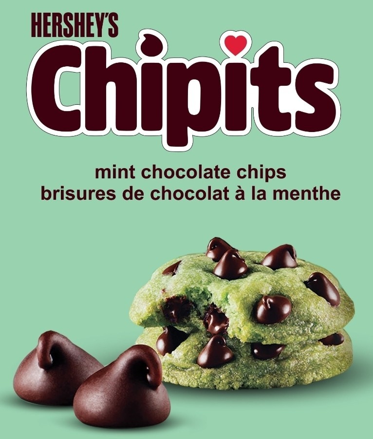4 Hershey's Chipits Mint Baking Chocolate Chips 200g Each