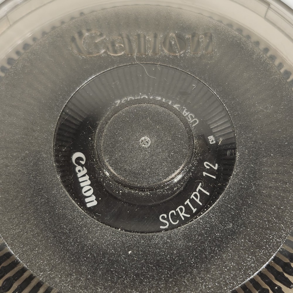 Canon Script 12 STD Printwheel Made in USA