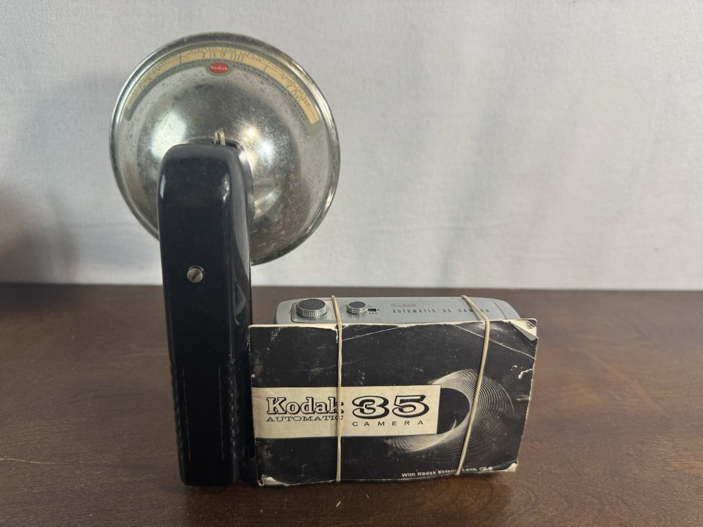 Kodak 35 Automatic Camera w/ Original Flash, Untested