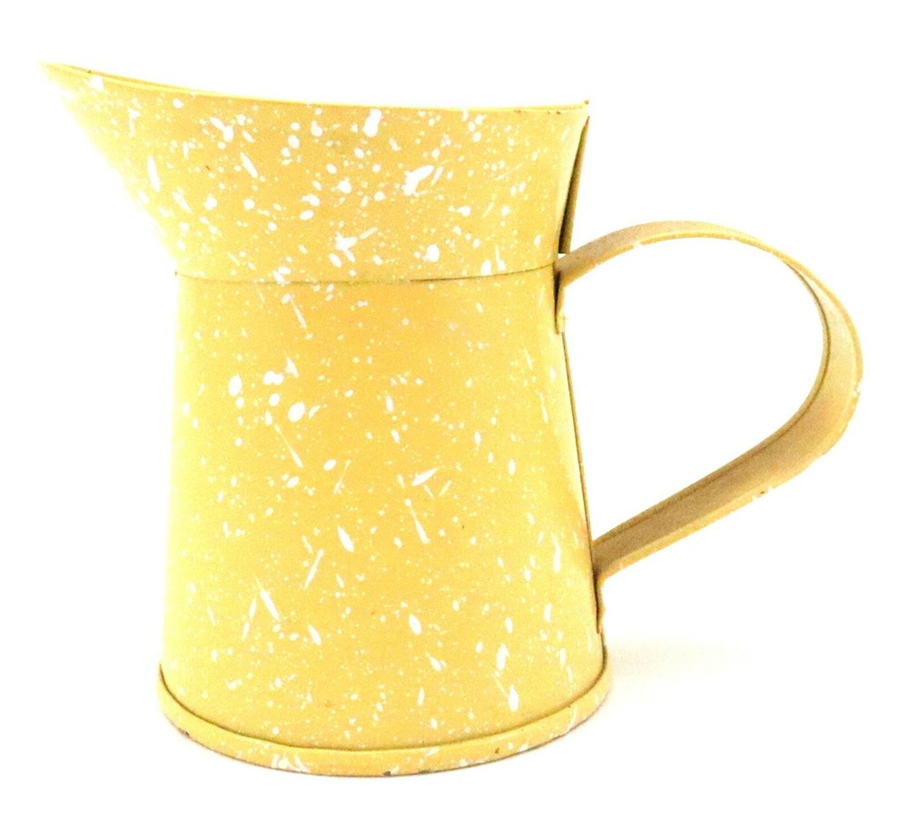 Mini Yellow WATERING CAN Tin Dolls or Display 2 3/4" tall