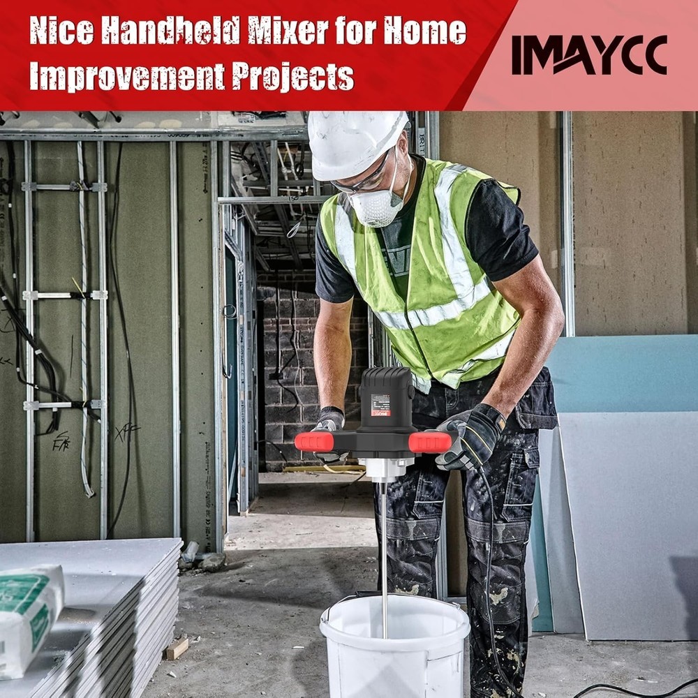 Multi-Purpose 110V Cement Mixer - Efficient Mixing for Plaster, Grout & More