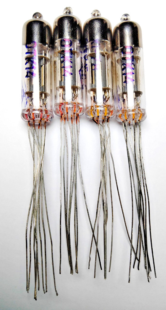 8 pcs 6N16B-V / 6Н16Б-В Miniature Audio Double Triodes, Gold Grid Same Date