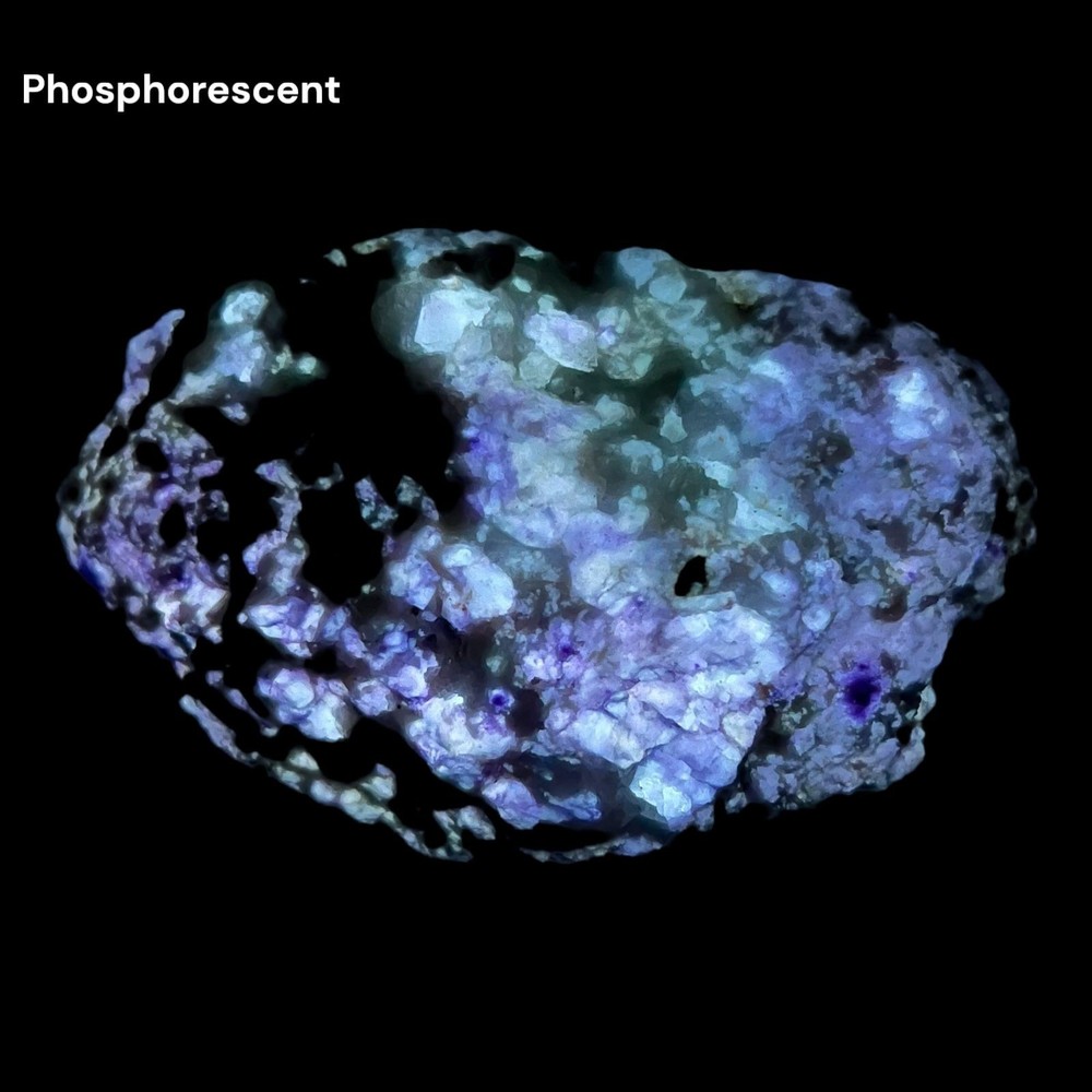 472 G Rare Fluorescent Sharp Phosphorescent  Hackmanite, Phlogopite, Calcite AFG