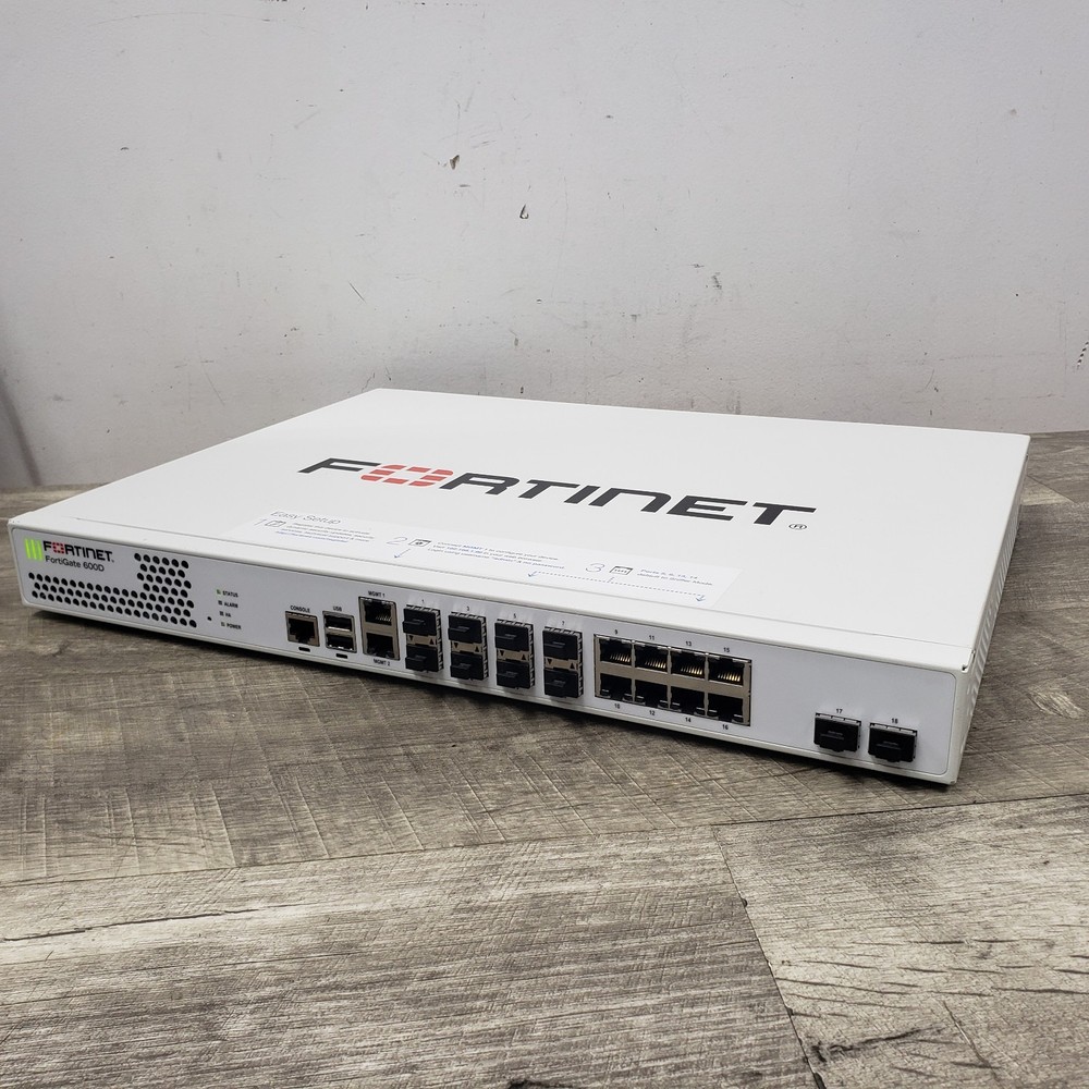 *Powers Up* Fortinet FortiGate 600D Network Security Firewall Appliance Switch