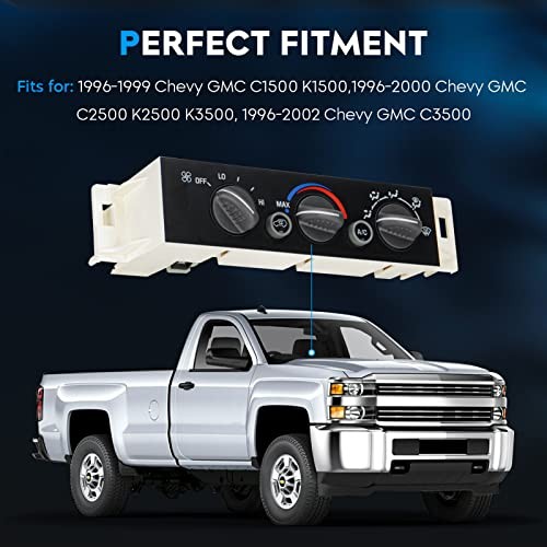 AC Heater Climate Control Module Panel w/o Rear Window Defogger Switch for