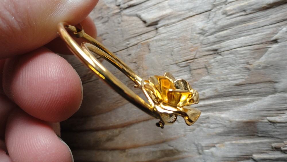 Pendant Rose Circle Hamilton Gold decorative 6mm (pkg 3) 0457