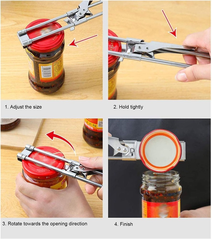 Multifunctional Manual Can Opener - Effortless Grip & Versatile Size Adjustments