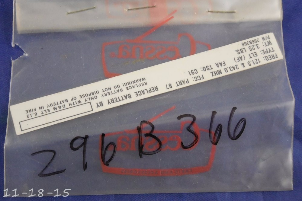 Cessna Placard 296B366