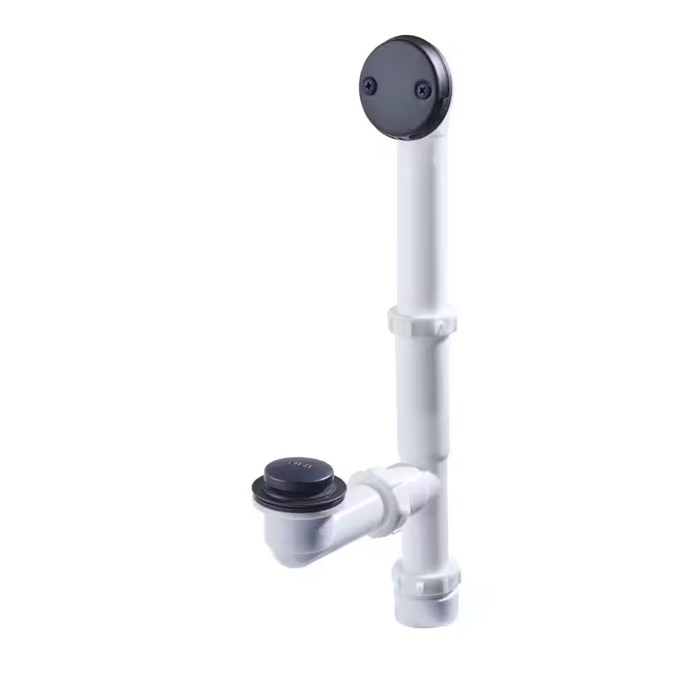 Easy Touch 1-1/2 In. X 1.67 Ft. Poly Pipe Bath Waste and Overflow Drain in Matte