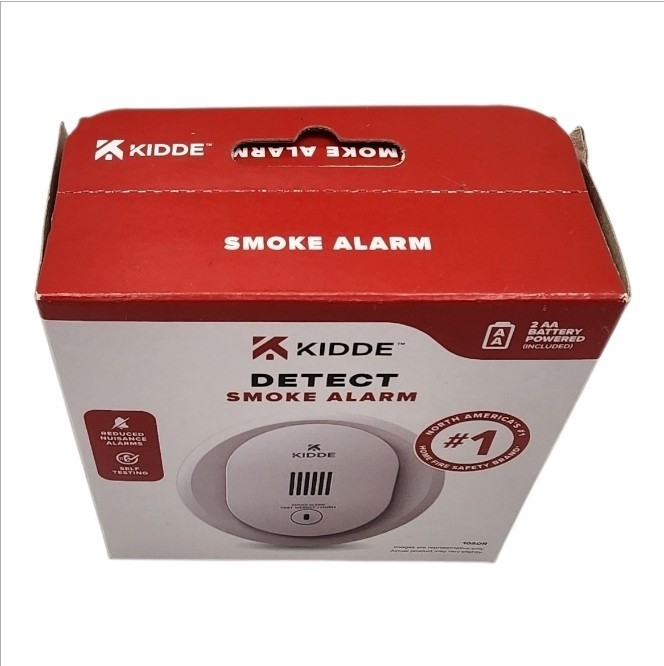 Kidde Smoke Alarm Battery Powered 2 AA Fire Detector 10SDR