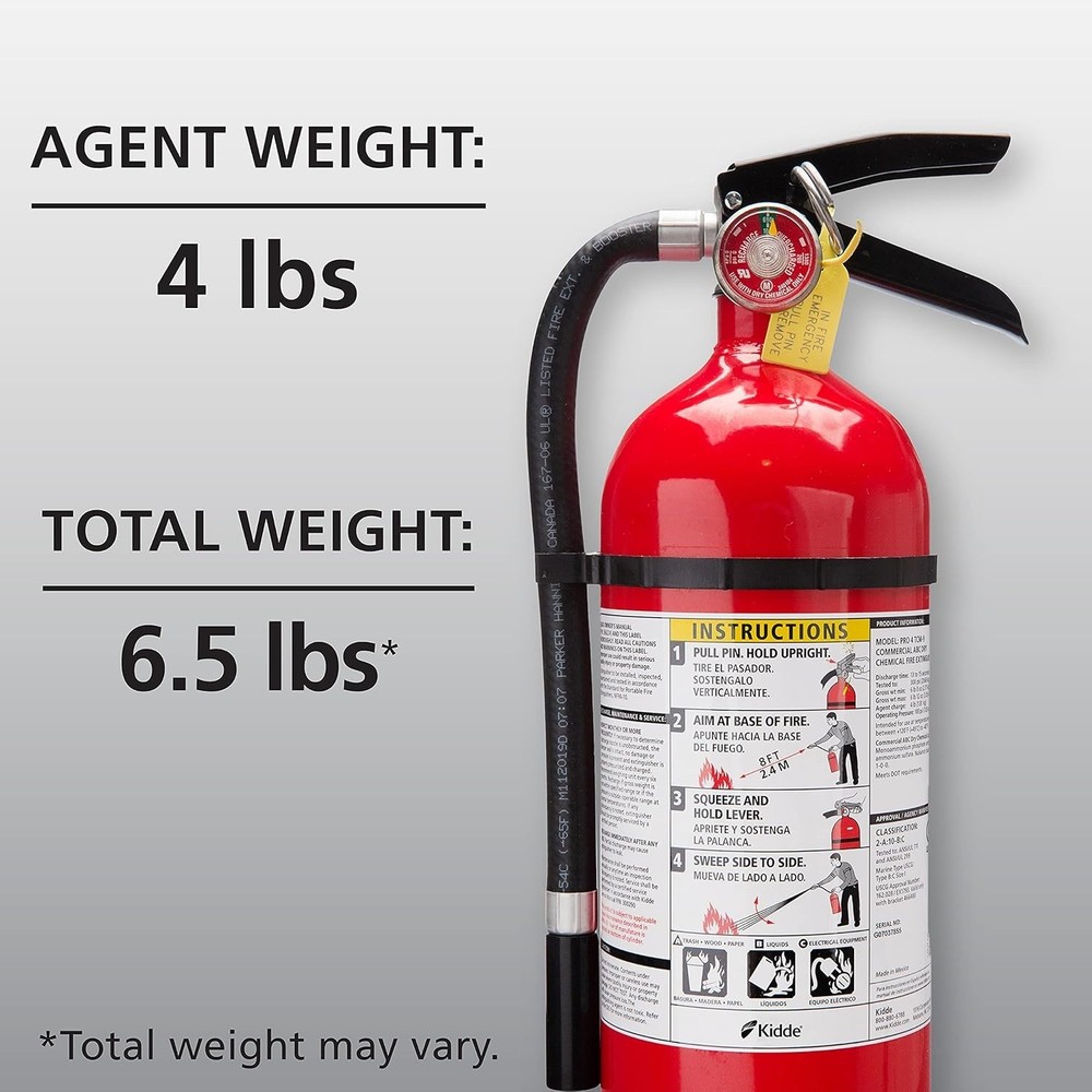 Multi-Purpose Pro 210 Fire Extinguisher - Quick Response for Home & Office Fires