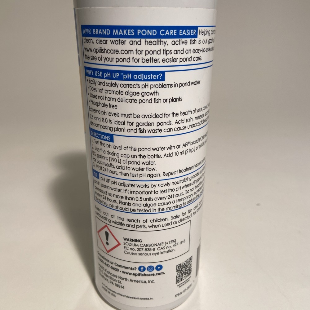 API POND pH UP Pond Water pH Raising Solution 16-Ounce Bottle