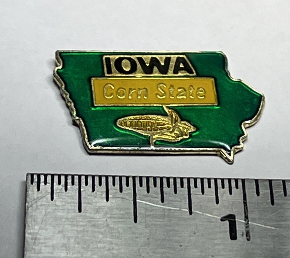 Iowa Lapel Pin State Shaped Souvenir Corn State