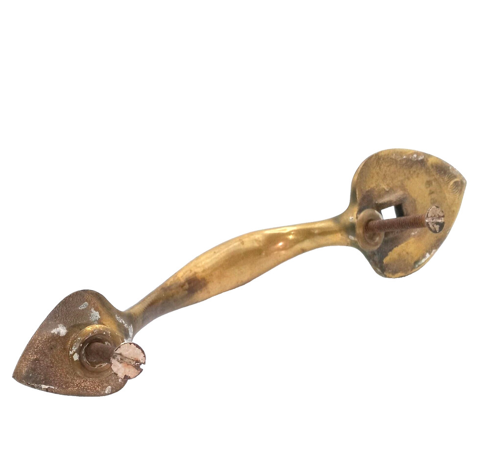 Vintage Brass Cabinet Hardware Pull Handle As-Is