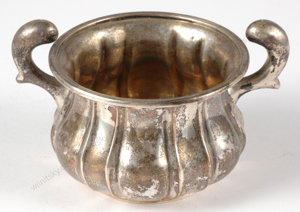 "Austrian silver sugar bowl" late 19th century