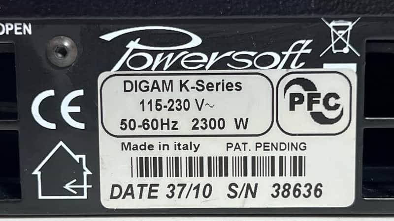 Powersoft Non-DSP K6 7200W Power Amplifier W/AEOSP (One) TrueHeartSound