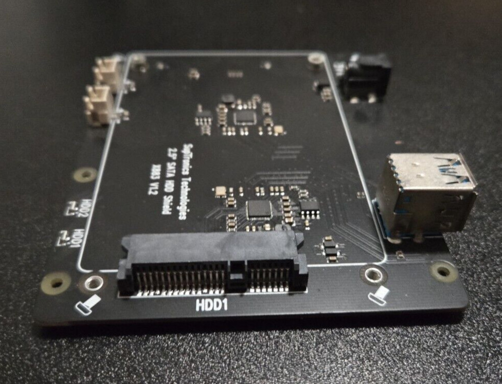 X883 V1.2 2.5" SATA RAID Storage Shield for Pi 4 - Perfect Working Condition