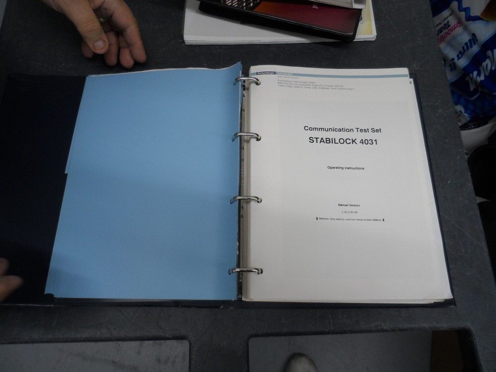 SCHLUMBERGER STABILOCK 4031 OPERATING INSTRUCTIONS