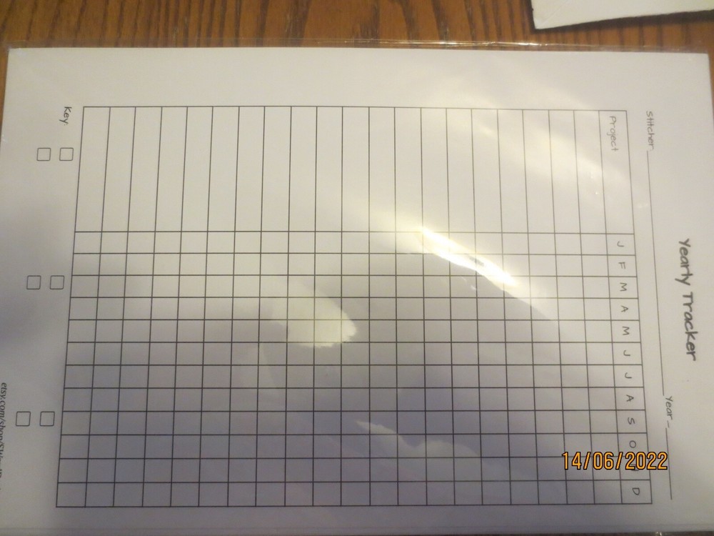 Needlework Project Journal Tracker 3 years 2022-2024 maybe 24 sheets?