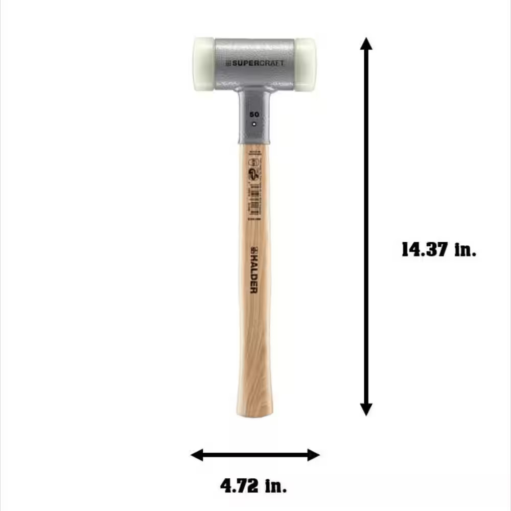 35 Oz. Dead-Blow Hammer with Hickory Handle and Replaceable Nylon Face Inserts