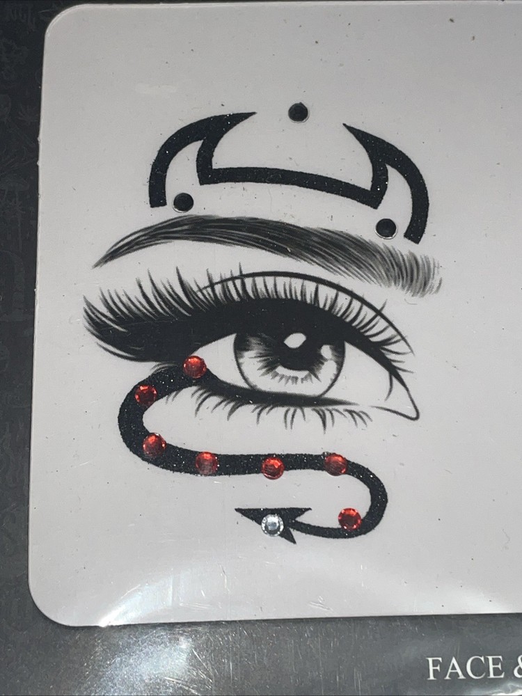 Dolls Kill Face Jewels Black Devil Tail