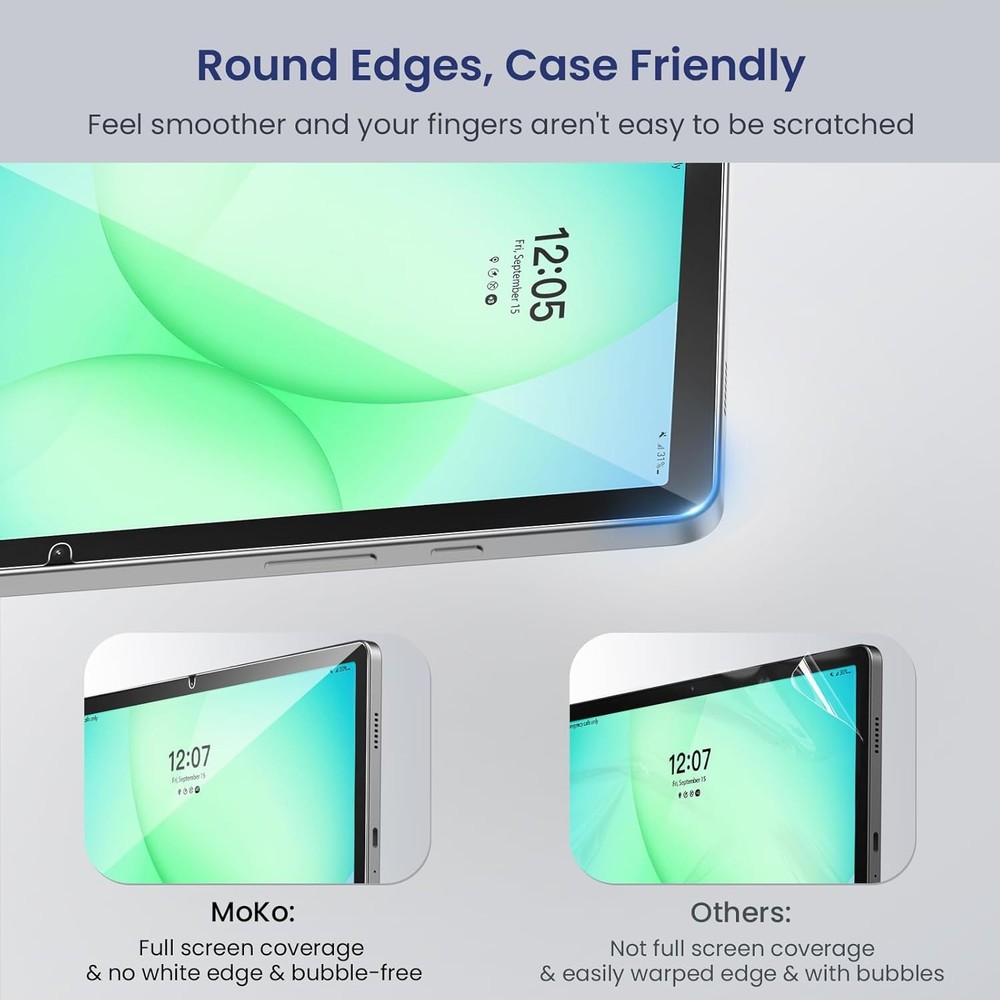 Samsung Galaxy Tab A11 Plus 11 Inch Screen Protector 2 Pack, 9H Hardness