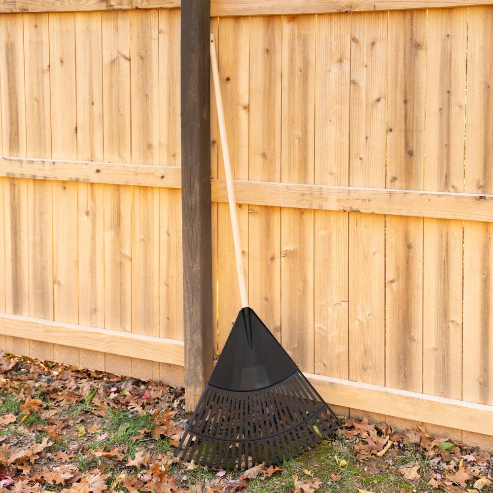 24-inch Wood and Poly Leaf Rake
