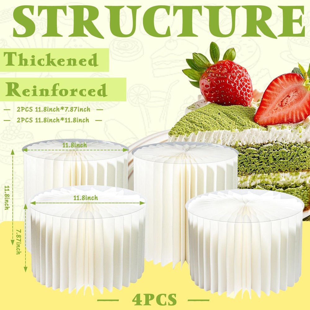 4 Pack Buffet Risers, Foldable Food Display Stands for Buffet Table, Acrylic ...