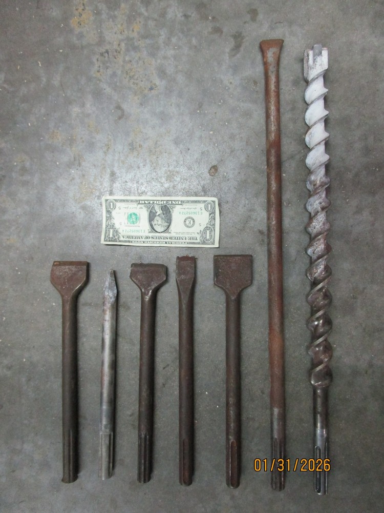 Lot Large SDS Style Chisels