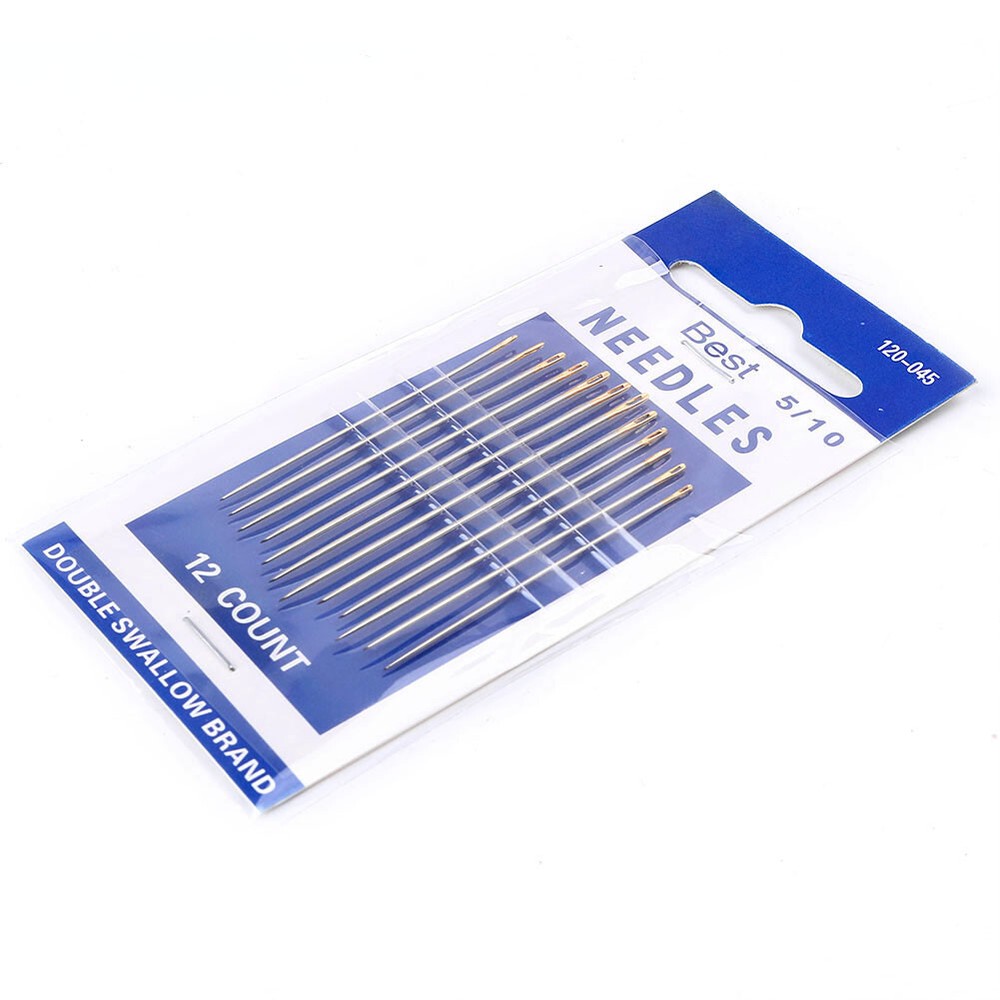 12pcs Steel Stitching Needles Canvas Sewing Leather Patch Craft Replacement