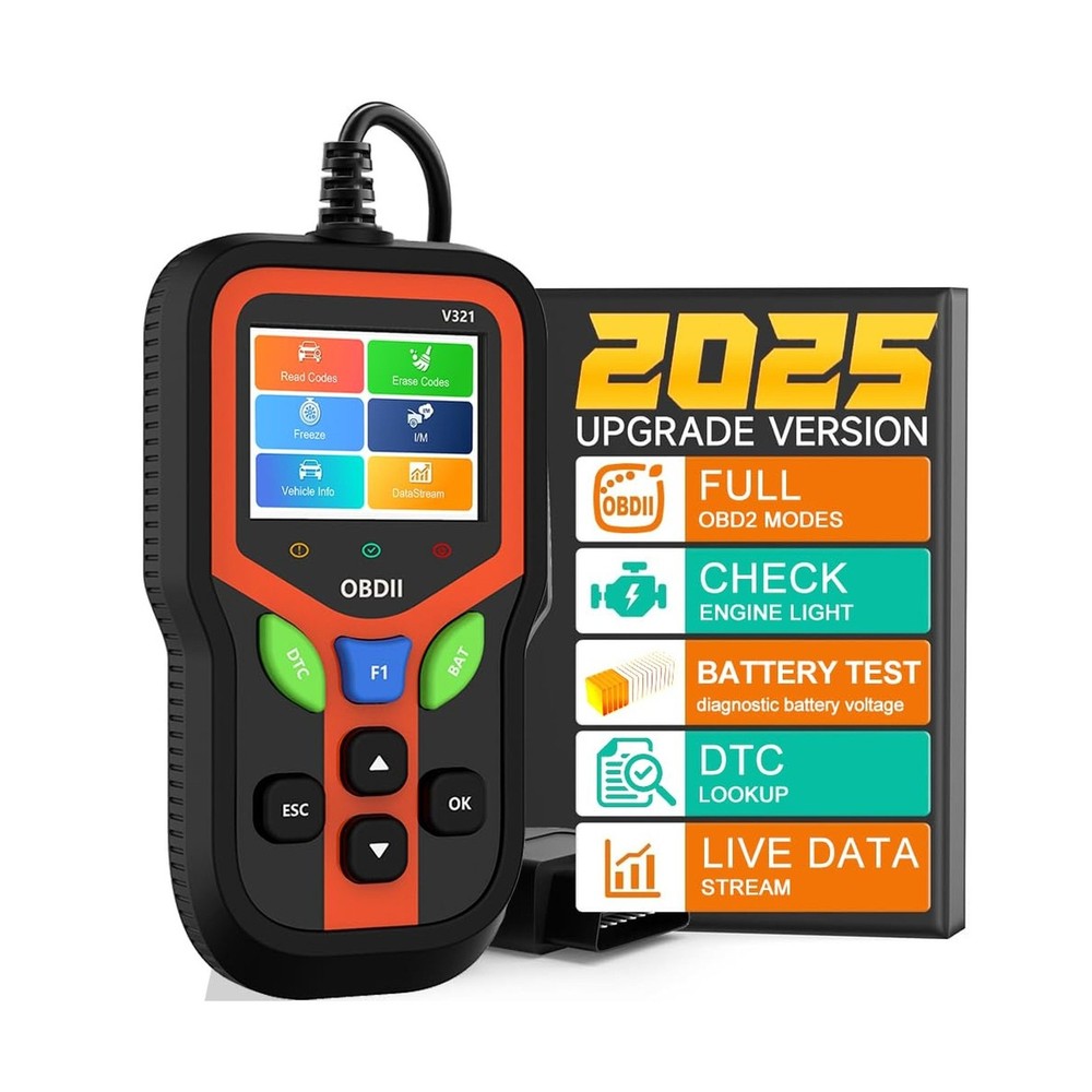 OBD2 Scanner - Car Code Reader Diagnostic Tool for Check Engine Light, Fault ...
