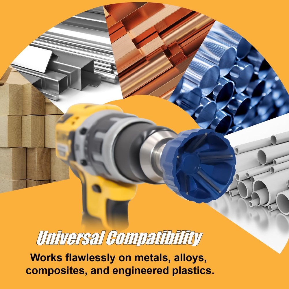 Deburring External Chamfer Tool Set, Tungsten Carbide Chamfering Drill Bit, D...