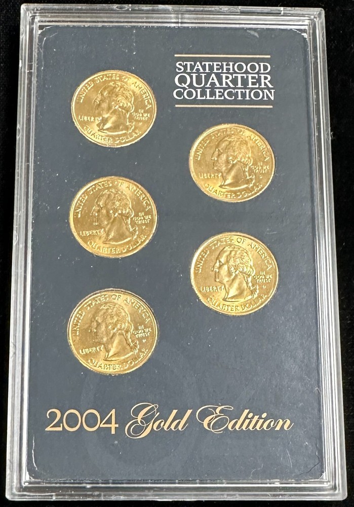 2003, 2004 Gold Commemorative Quarters Sets - Group of 3