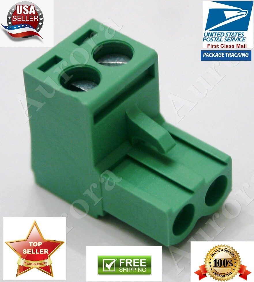 2 Pin / Pole - 5.08mm Green -Terminal Block - Pluggable Connector -Phoenix Plug