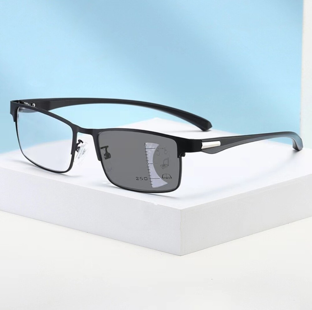 Transition Progressive Multifocal Photochromic Anti Blue Light Reading Glasses