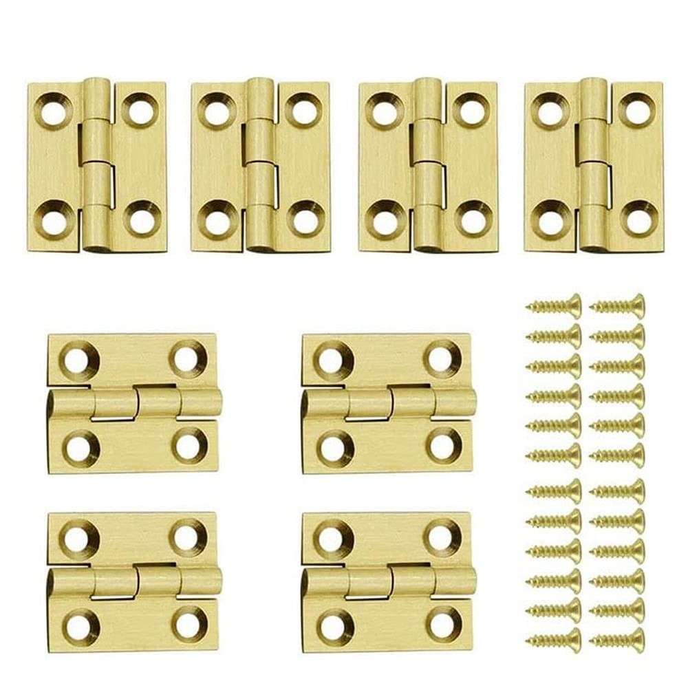 Jinyuanchao Mini Solid Brass Hinges Cabinet Drawer Butt 1 Inch,