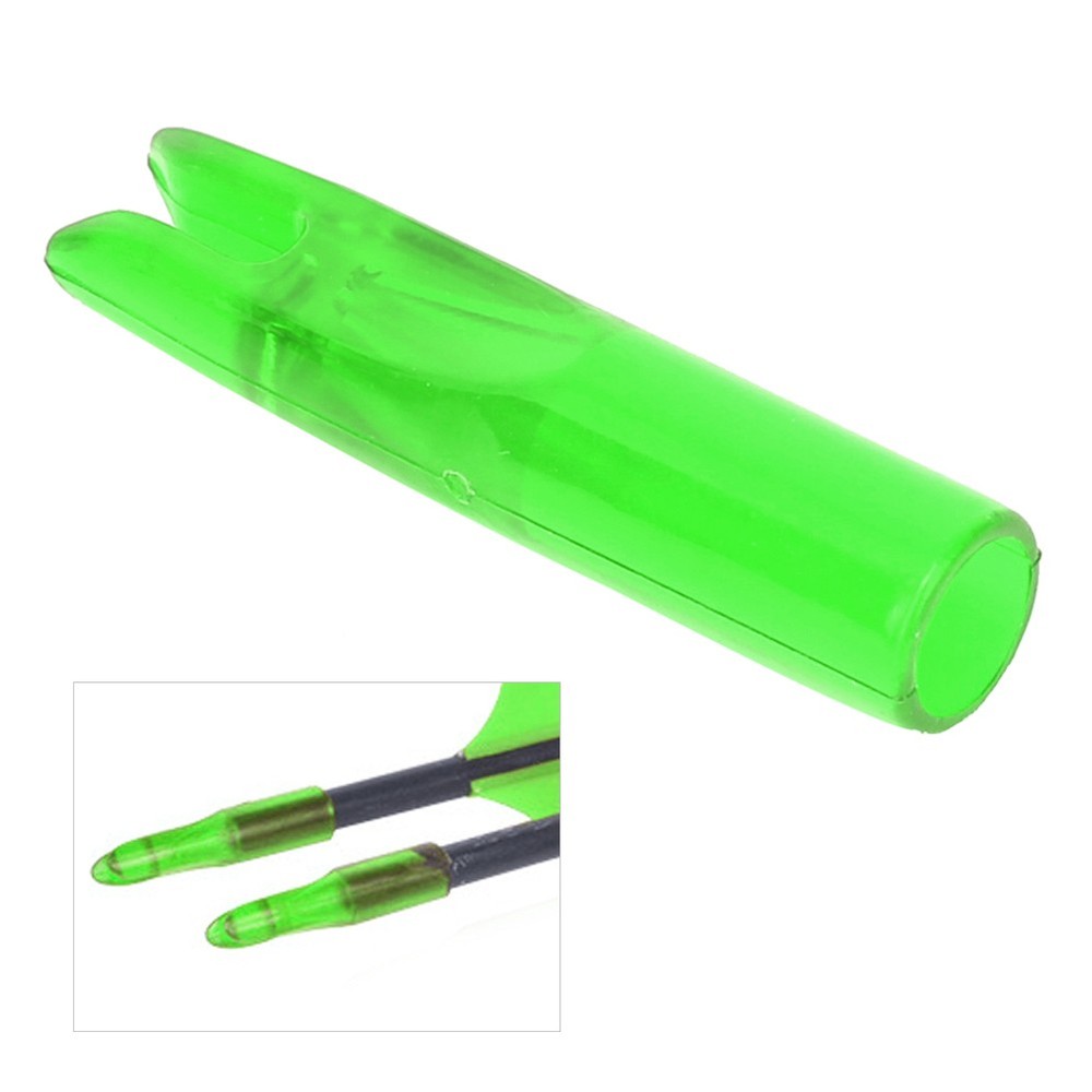§ Green 50Pcs Portable Plastic Bow Nock Insert Tail Archery Accessory