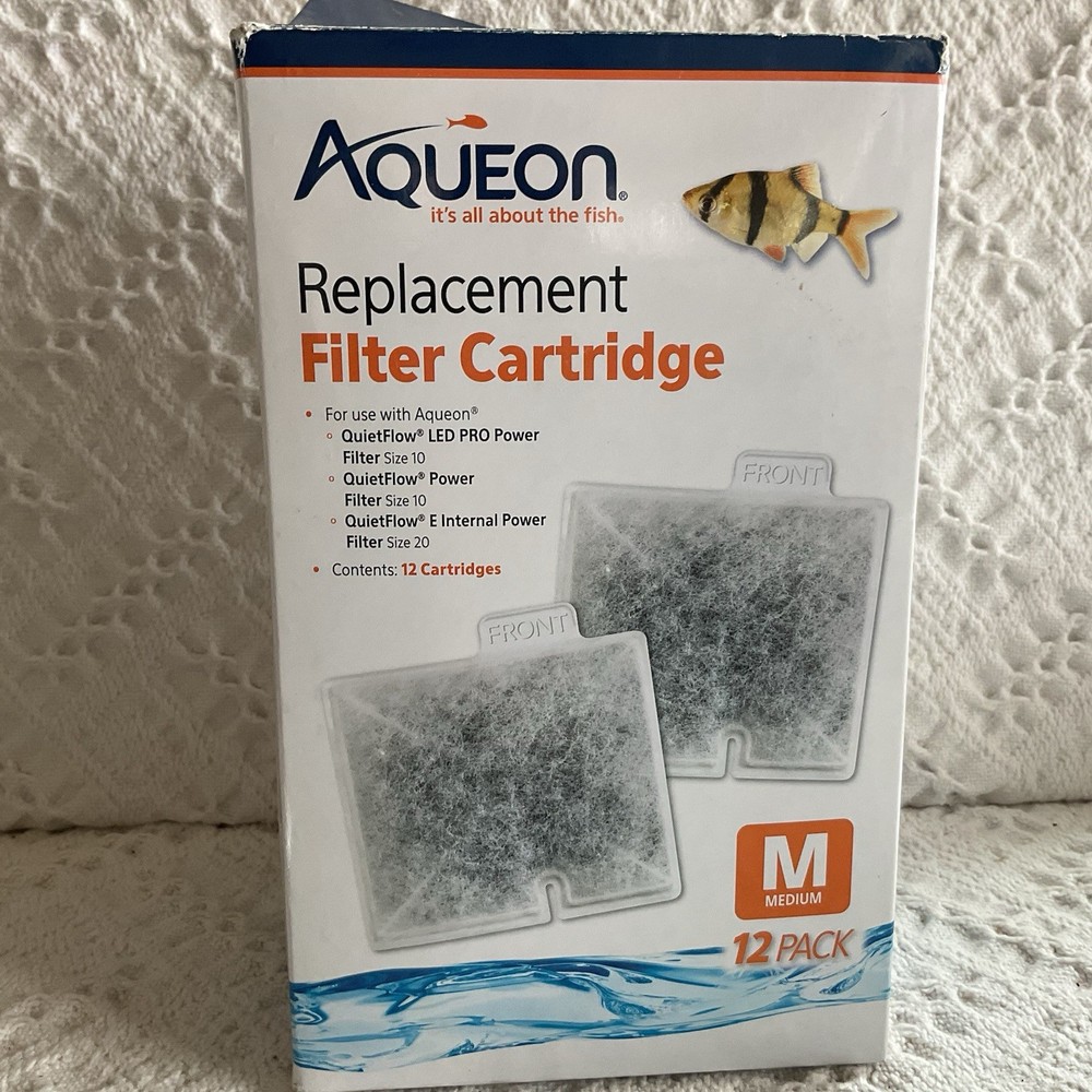 10 Filters Aqueon QuietFlow Replacement Filter Cartridges Medium Open Box