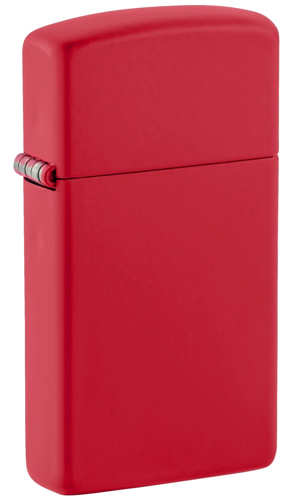 Zippo Slim Red Matte Windproof Pocket Lighter, 1633