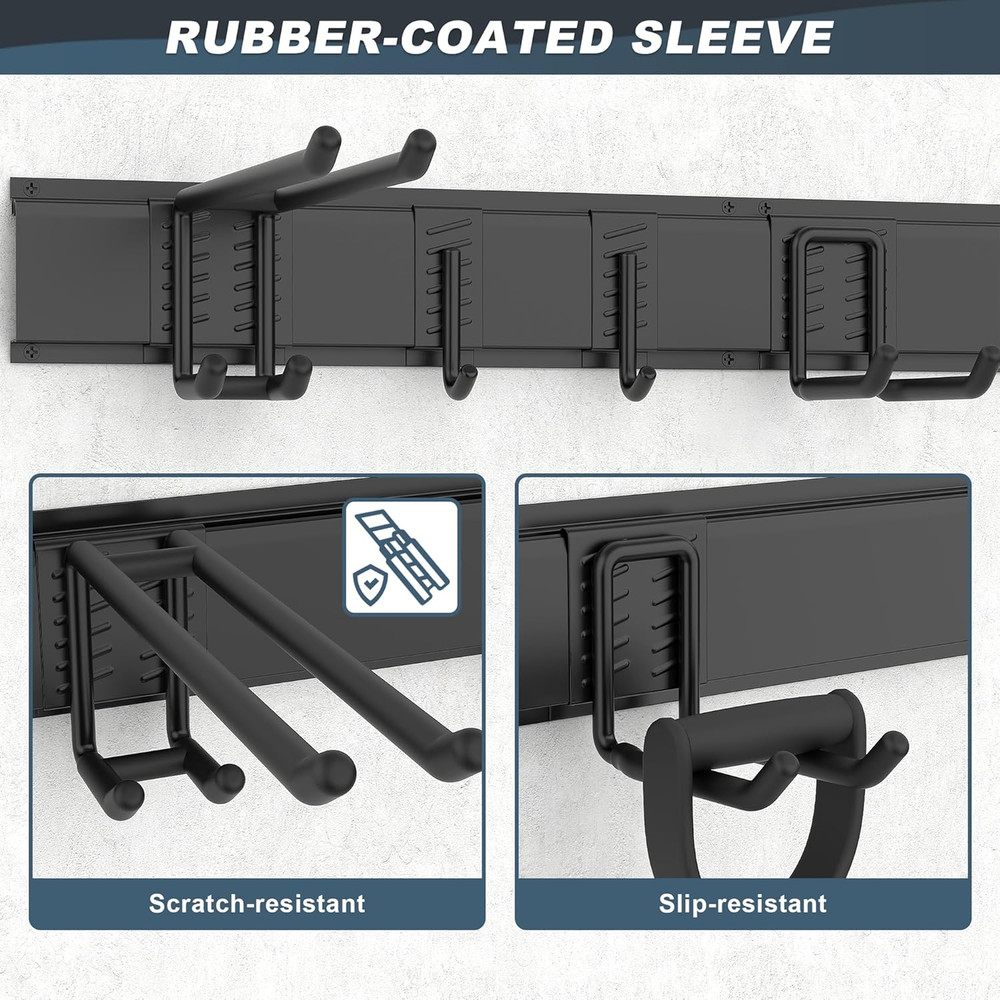 Heavy Duty Garage Tool Organizer Rack with 15 Hooks & 22 Pcs Storage System