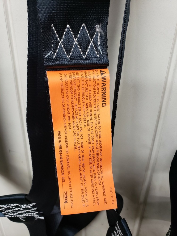 DOP 02-BHFAS2-10 Full Body Harness / Fall Arrest System 300 #