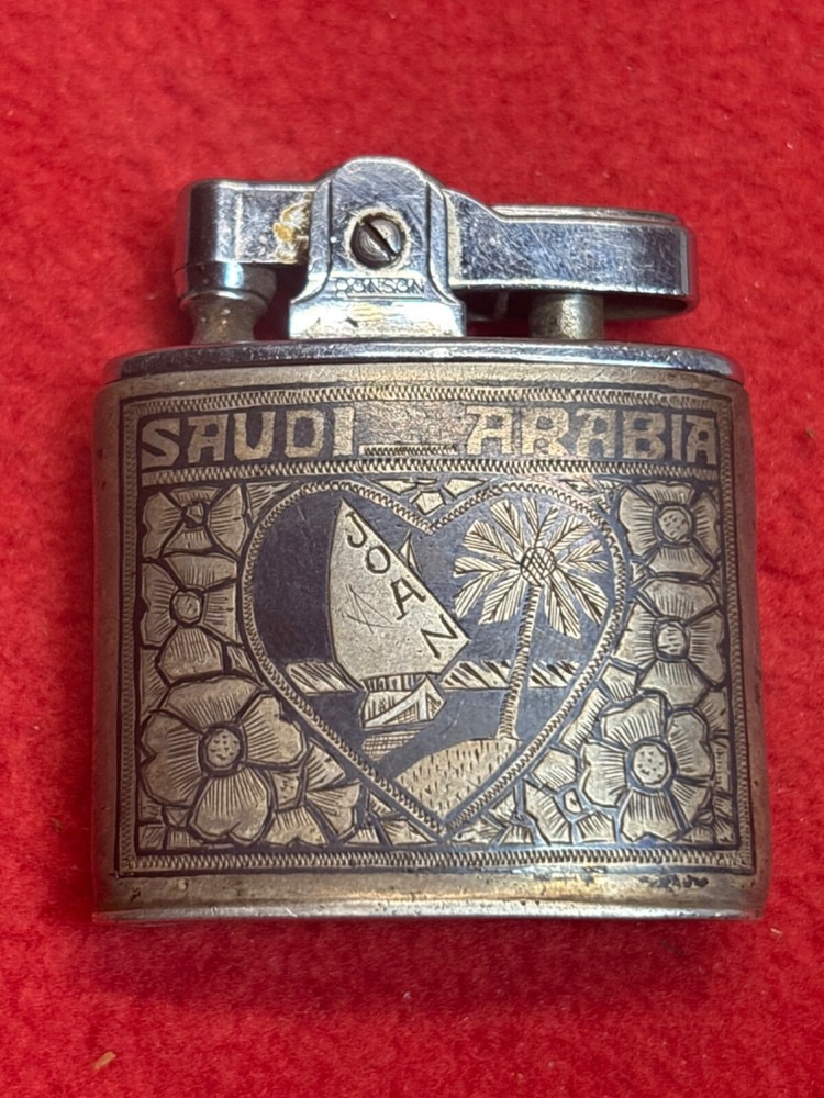 Vintage Ronson Automatic Lighter Hand Etched Design
