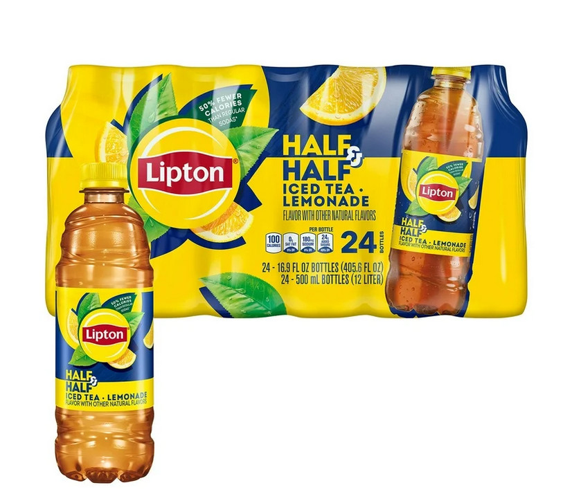 Lipton Half & Half Iced Tea Lemonade 16.9oz 24 Pack Refreshing Drink