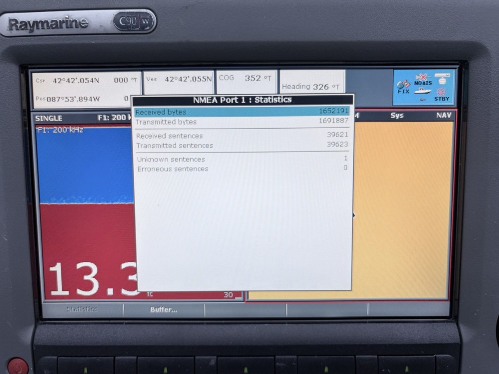 Raymarine C90w Widescreen GPS Chartplotter Multifunction Display; Fully Tested