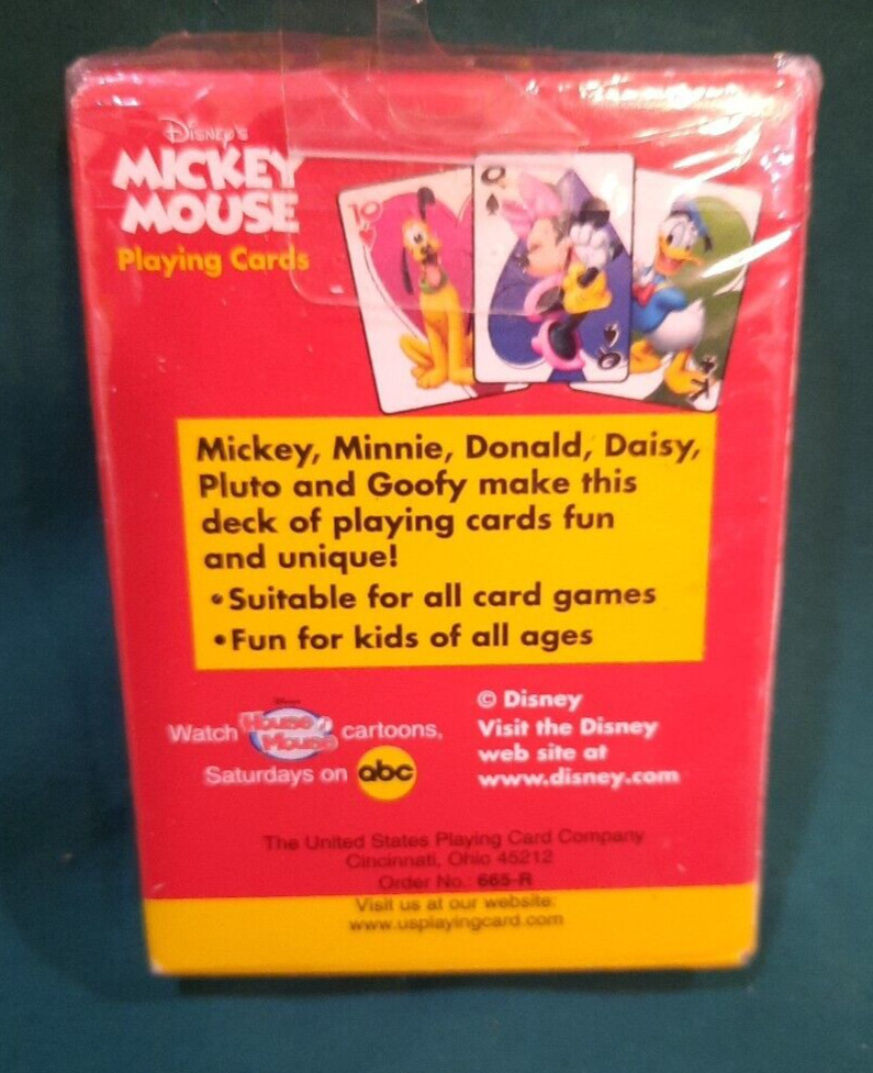 Disney Mickey Mouse Playing Card Deck Sealed NEW