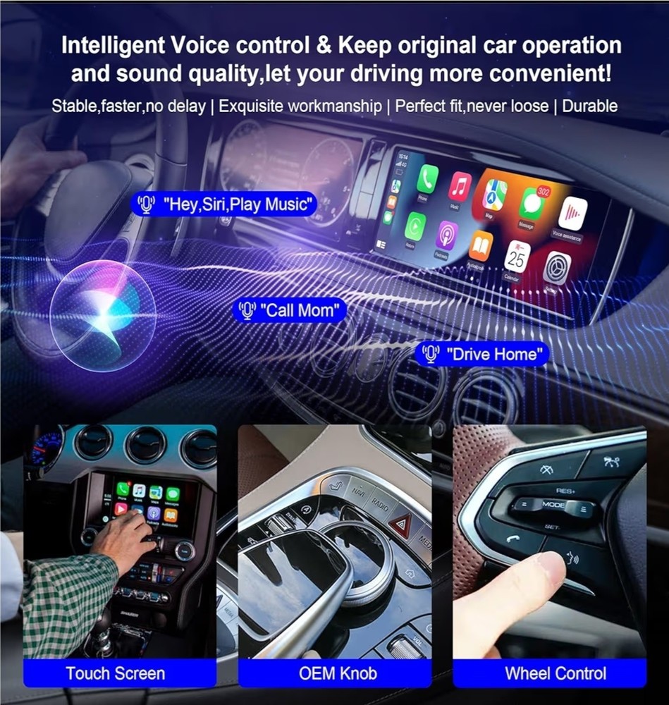 Wireless Adapter Convert Wired to Wireless for CarPlay＆Android Small Size