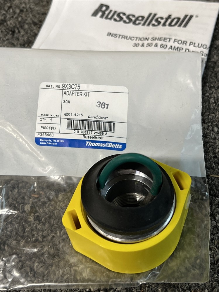 Thomas & Betts 9X3C75 Adapter Kit 30a Plug Use With 3/4”