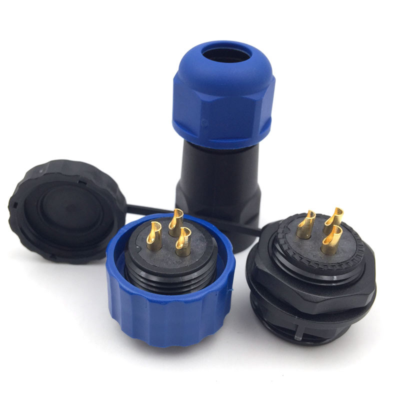 SD20 3Pin Waterproof Plug Socket Cable Gland Cap,Electrical Cable Wire Connector